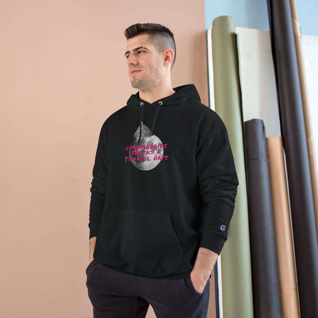 Snacks and Tin Foil Hats Logo - Champion Hoodie