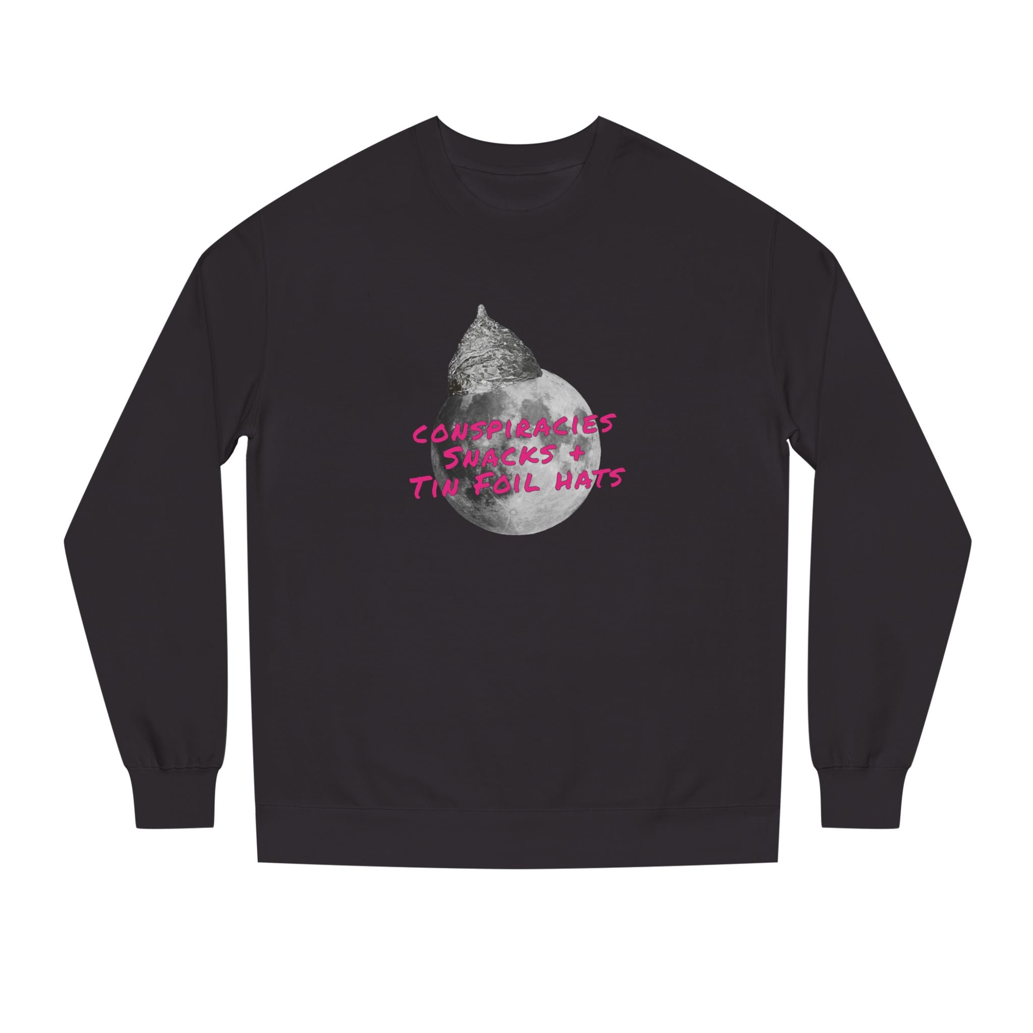Snacks and Tin Foil Hats Logo - Unisex Crew Neck Sweatshirt